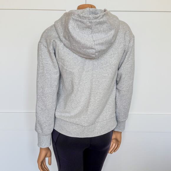 Athleta Girl, All Day Full Zip Sweatshirt, Quartz Heather Grey, Girls Size XL/14 - Picture 6 of 10